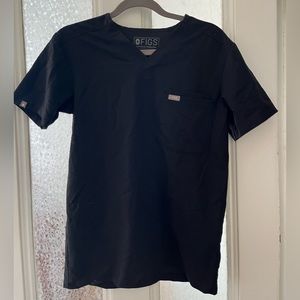 Figs Scrub Top in black